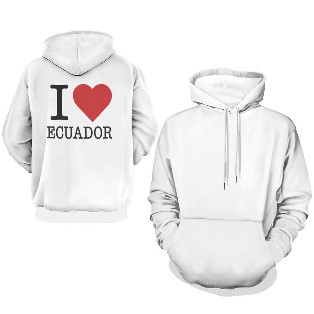 I Love Ecuador Hoodie (White)