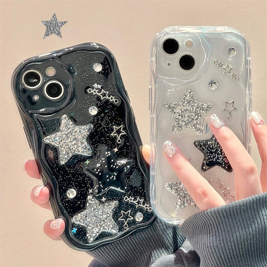 3D Glitter Star Phone Case For iPhone