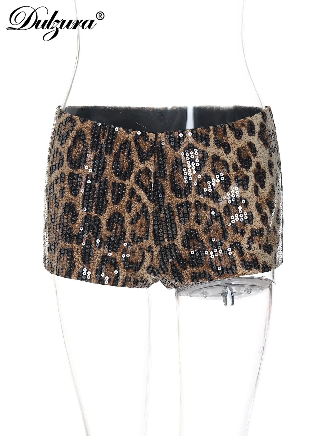 Leopard Sequin Shorts