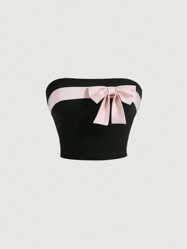 Pink Bow Tube Top