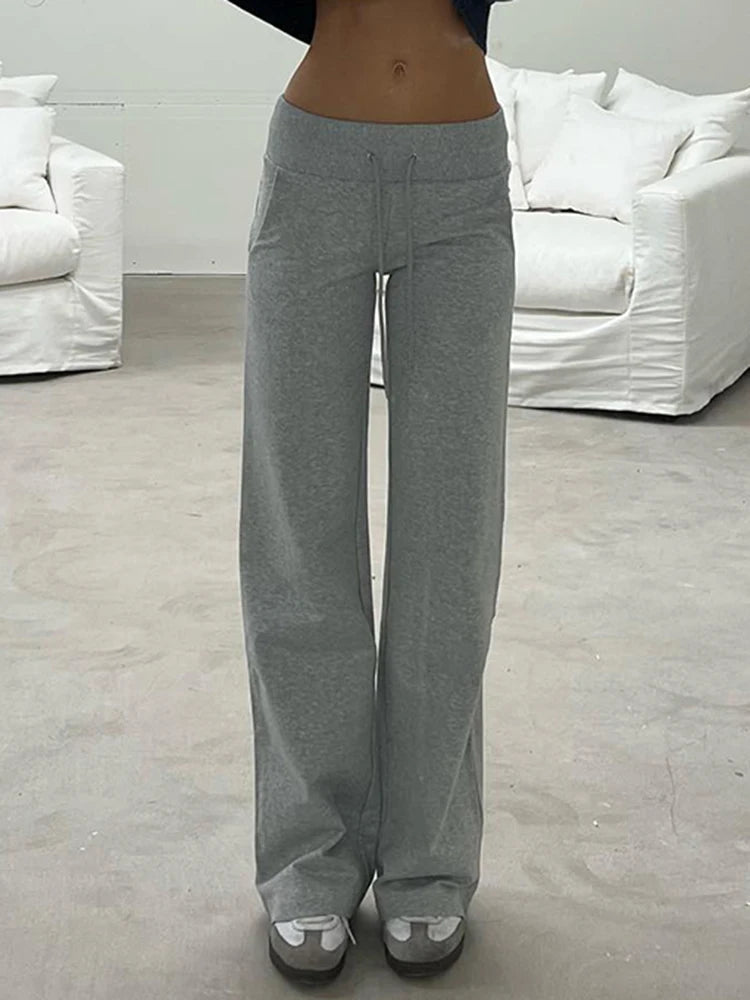 Gray Drawstring Sweatpants