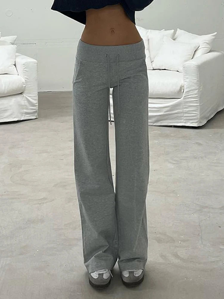 Gray Drawstring Sweatpants