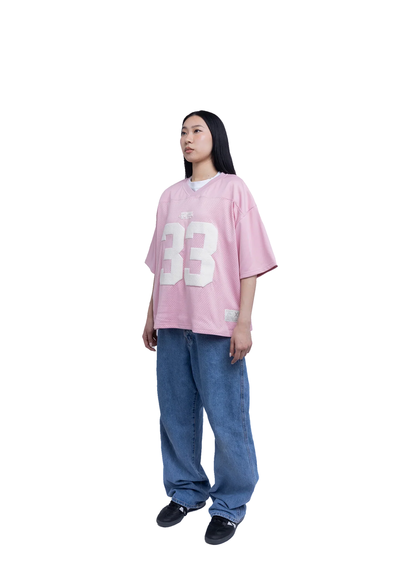 Oversized Mesh Sports Jersey T Shirt