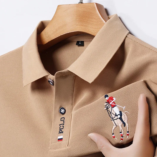 Embroidered Short Sleeve POLO Shirt