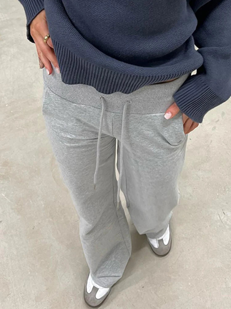 Gray Drawstring Sweatpants